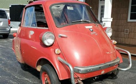 original microcar  bmw isetta barn finds