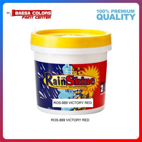 Rain or Shine 889 Victory Red Elastomeric Paint – BAESA COLORS PAINT CENTER