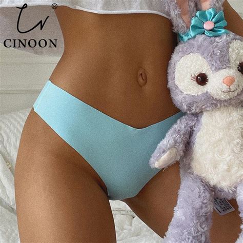 CINOON Бесшовные трусики для женщин, сексуальные шелковые стринги ...