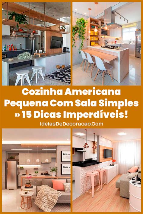 Gastando Pouco Cozinha Americana Pequena Com Sala Simples De Pobre - Ideias lindas de Cozinha Americana Pequena com Sala Simples