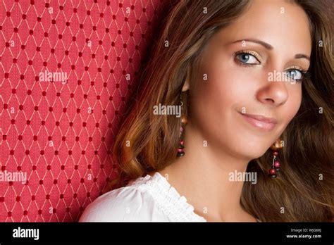 Beautiful smiling blue eyes woman Stock Photo - Alamy