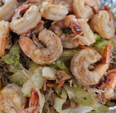 Shrimp Pancit Mixed Bihon/Canton (Large Pan Size) | Mae's Famous Asian Food