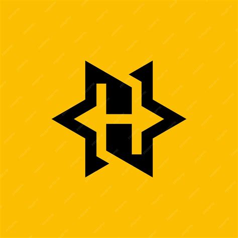 Premium Vector | Letter H star modern logo