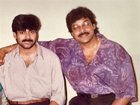 chiranjeevi shares unseen photo  handsome young pawan kalyan fans