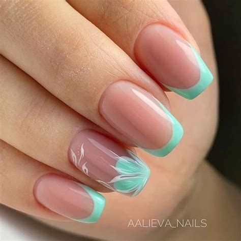 Ментоловый френч | Unghie idee, Unghie, Unghie tiffany