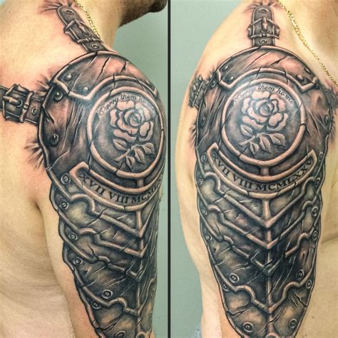 armor half sleeve tattoo - Kendall Wagoner