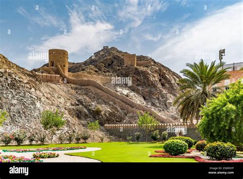 city wall  watchtowers al alam palace muscat muscat oman