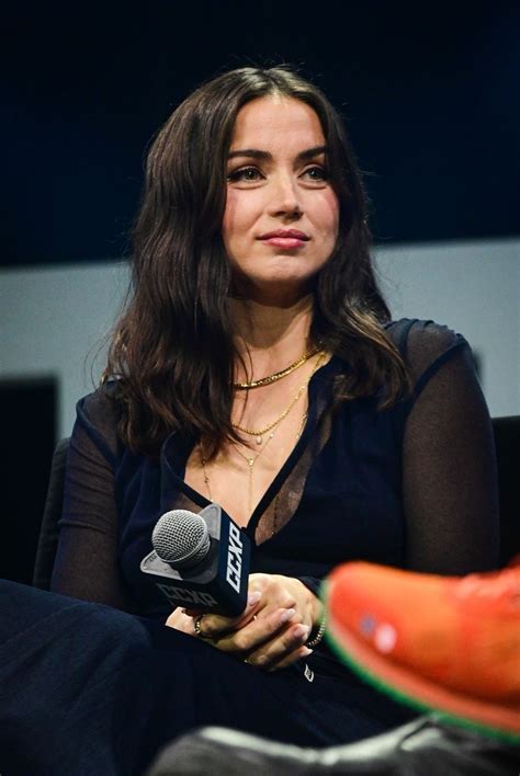 Ana de Armas sexy and stunning in black dress and high heels at CCXP