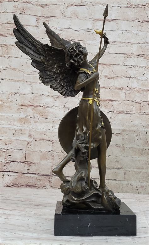 Bloomsbury Market Winged Semi Nude Angel Archangel w/ Spear & Shield