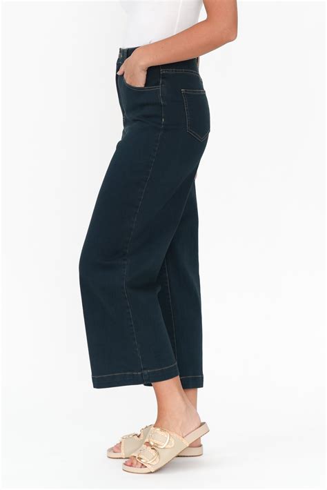 Tabitha Blue Denim Crop Jeans - Blue Bungalow