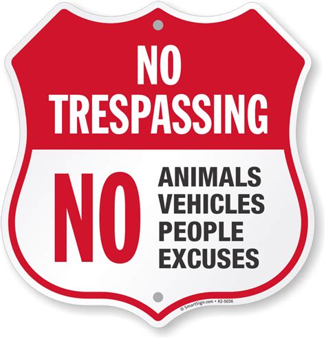 Funny No Trespassing Signs | Edgy No Trespassing Signs