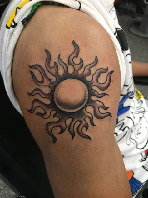 Sun On Shoulder Tattoo - Printable Calendars AT A GLANCE