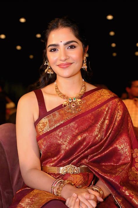 rukmini vasanths flawless traditional saree stills  kantara event