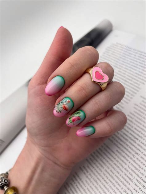 Фламинго | Nails, Gemstones, Gemstone rings
