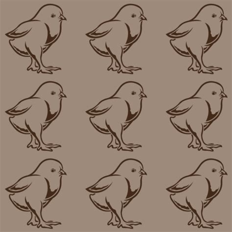 Chick Wall Stencil | Free Printable Papercraft Templates