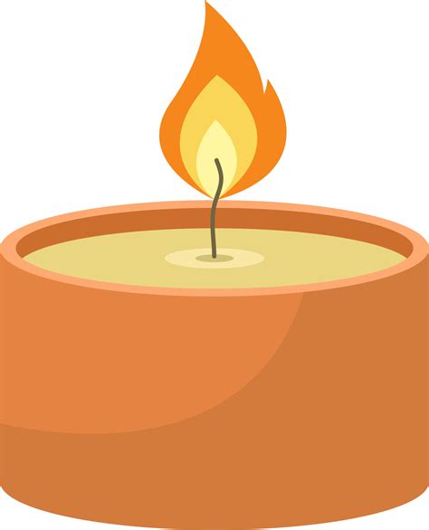 colored candle clipart design illustration  png