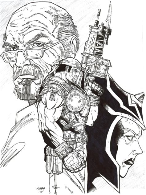 Gears Of War Sketches at PaintingValley.com | Explore collection of ...