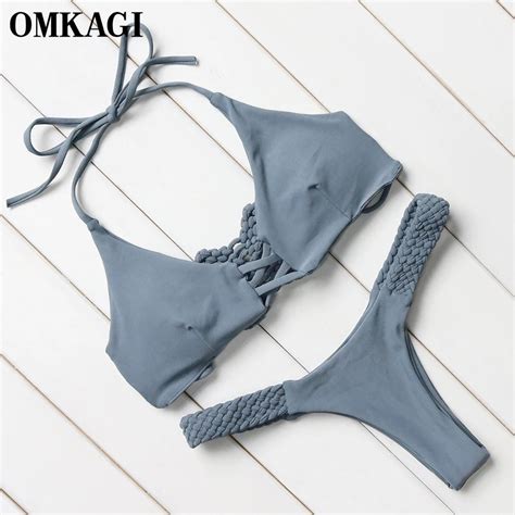 OMKAGI Brazilian Bikini 2018 Swimsuit Swimwear Women Micro Bikinis Set ...