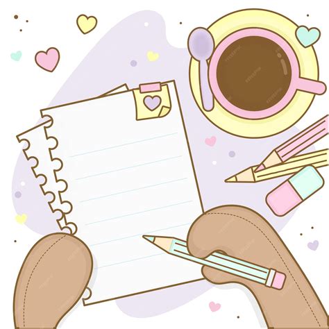 premium vector cute bear writing  letter