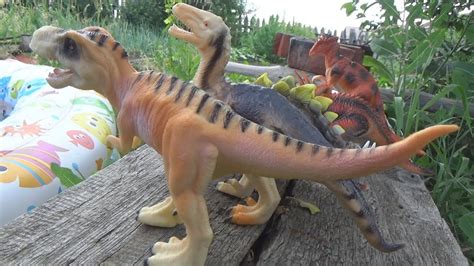 Динозавры игрушки набор 12 штук.Видео .Dinosaurs toys set of 12 pieces ...