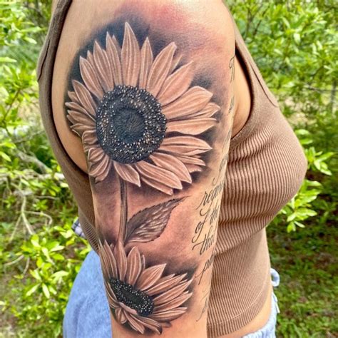 sunflower tattoo stencils