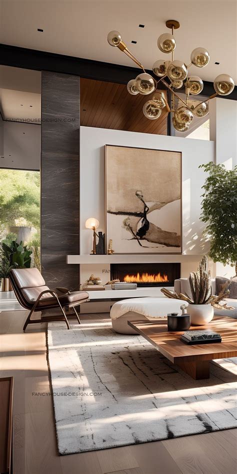 Minimalist Living Room with Large Painting
