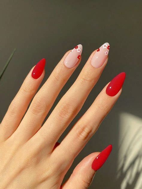 Ideias De Unha Vermelha - 14 Ideias de Unhas Decoradas Vermelhas: Elegância e Estilo nas Pontas ...