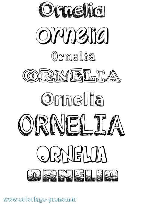 Coloriage du prénom Ornelia : à Imprimer ou Télécharger facilement