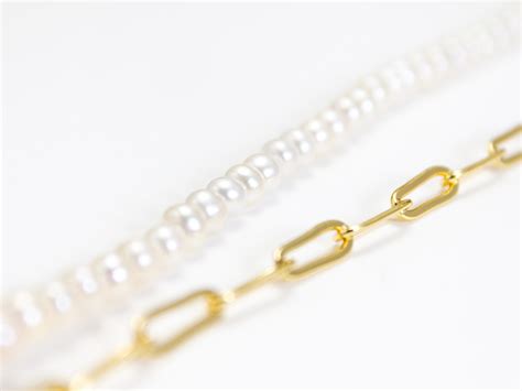 Anita Half Pearl Half Chain Heart Pendant Necklace - Luxe Pearls