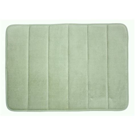 17 in. x 24 in. Sage Green Memory Foam Bath Mat-70050 - The Home Depot