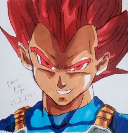 vegeta ssjg redraw  piroumistruepogg  deviantart