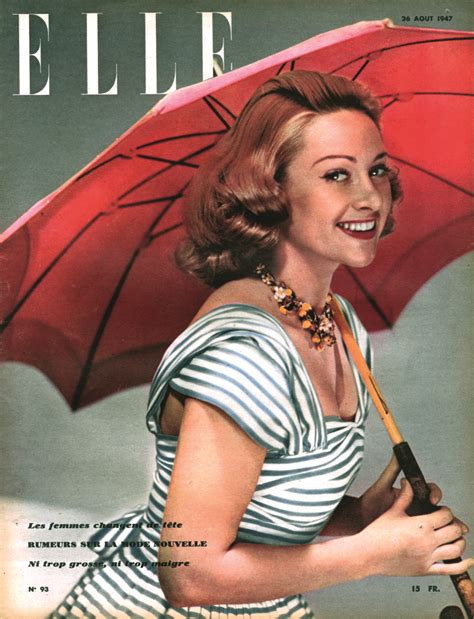 26 août 1947 ELLE met en scène la jeune Martine Carol dans une robe