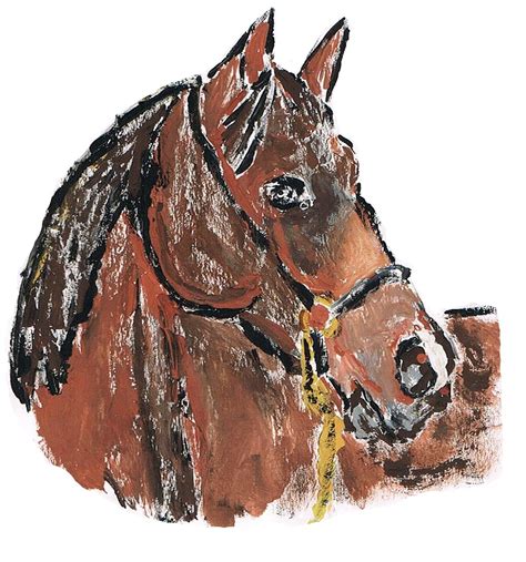 horse drawing horse  pixabay