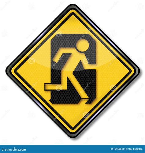 Man Flees through a Door Escape Route Stock Vector - Illustration of