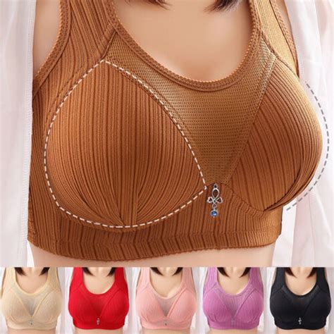 Womens Bras Light Padded Push Up Bra Sexy Lingerie Wireless Brassiere ...