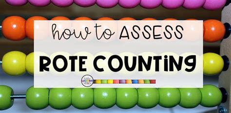 How to Assess Rote Counting - Little Learning Corner