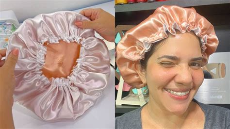 Como Fazer Toucas De Cetim - Como fazer TOUCA DE CETIM ANTI FRIZZ Dupla Face - Molde Grátis ...