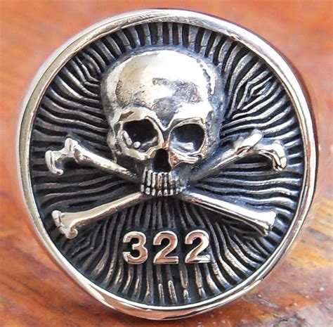 Yale Secret Society Skull and Bones Handmade 3D Ring Solid - Etsy