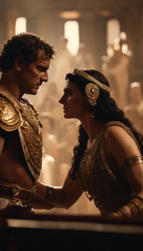 Cleopatra and Mark Antony battling together in the Actium Cow - SeaArt AI