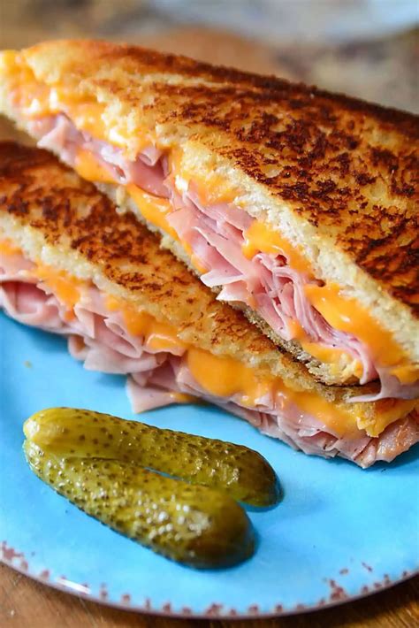 Delicious Grilled Ham and Cheese Sandwich | The Salty Pot