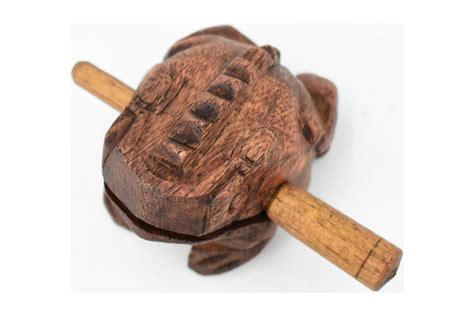 Frog, Toad, 2.5" Original Hand Carved Wooden Noise Maker Hand Made in