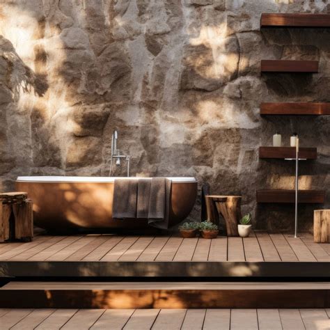 badezimmer rustikal gestalten  entspannen sie urgemuetlich