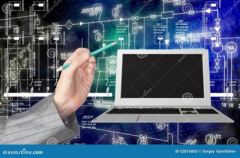 innovative computer technology stock image image  computer blue