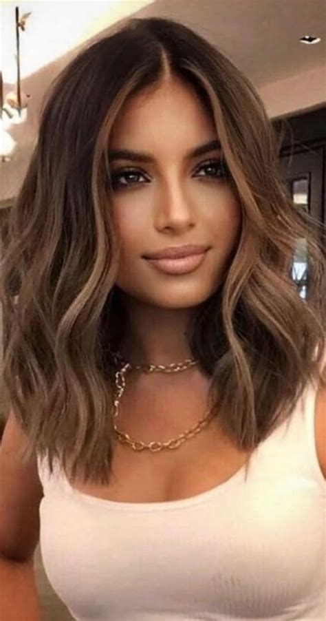 brown hair medium length hairstyles hairstyle haircut trend