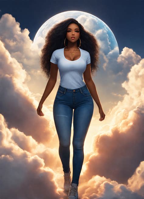 Lexica - , a beautiful black girl goddess, a hottie, perfect face