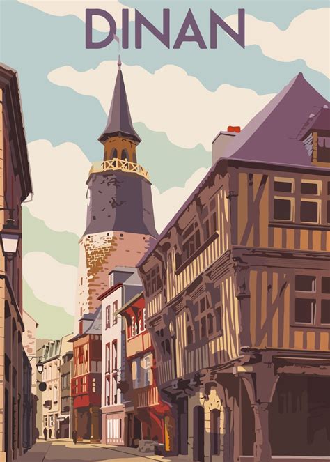 'Travel to dinan' Poster, picture, metal print, paint by Leonardo ...