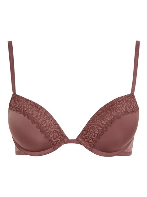 Calvin Klein Flirty Push Up Bra, Capri Rose at John Lewis & Partners