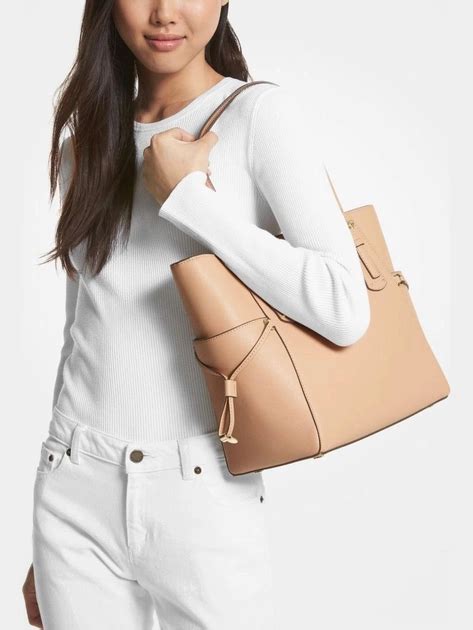 Сумка-шоппер женская кожаная Michael Kors 895414404 Бежевая (1159785310 ...