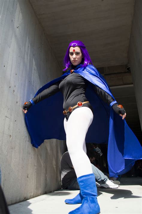raven teen titans cosplay flowy cape shot  xxbrandy  deviantart