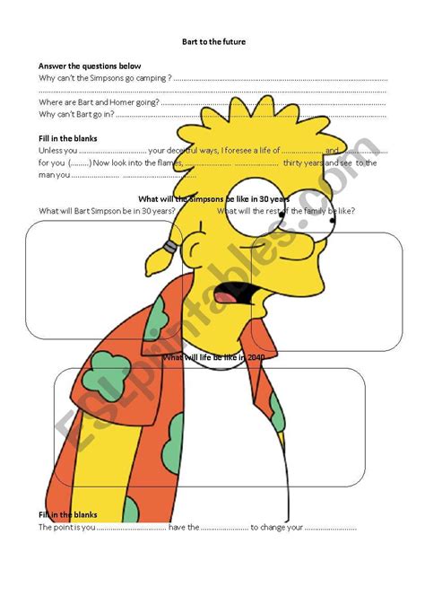 Bart to the Future - ESL worksheet by braincrusher